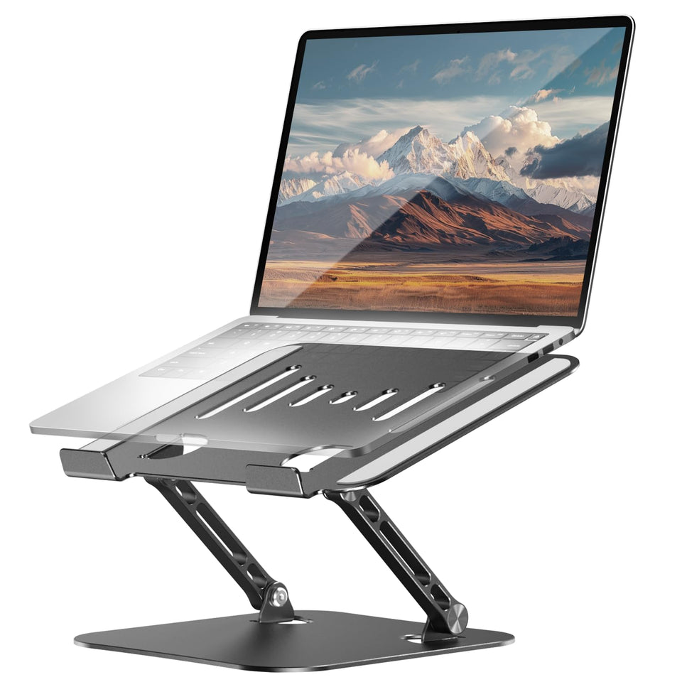 Lintyle adjustable-laptop-stand aluminum with compact fold for travel