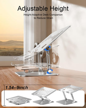 Lintyle laptop stand aluminum construction provides durable daily support.
