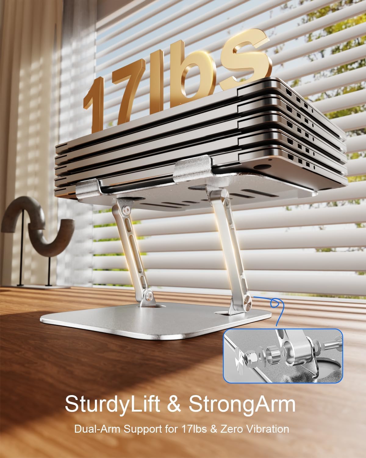 Lintyle laptop stand open airflow design enhances cooling and performance.