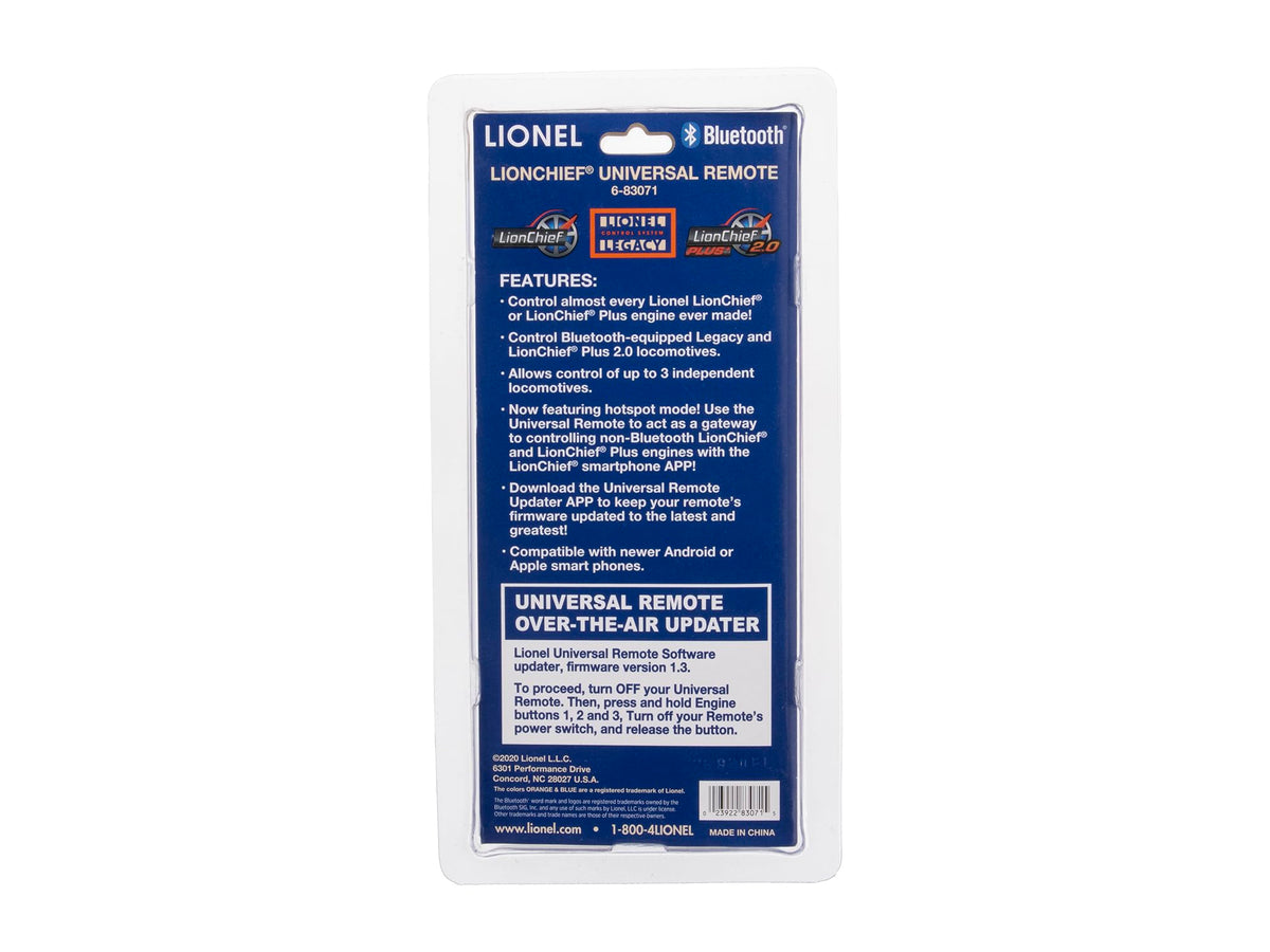 Lionel remote LED pairing detail illustrating quick setup and memory retention