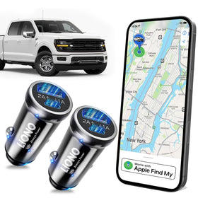 LIONO car GPS tracker hidden front view for discreet anti-theft protection.
