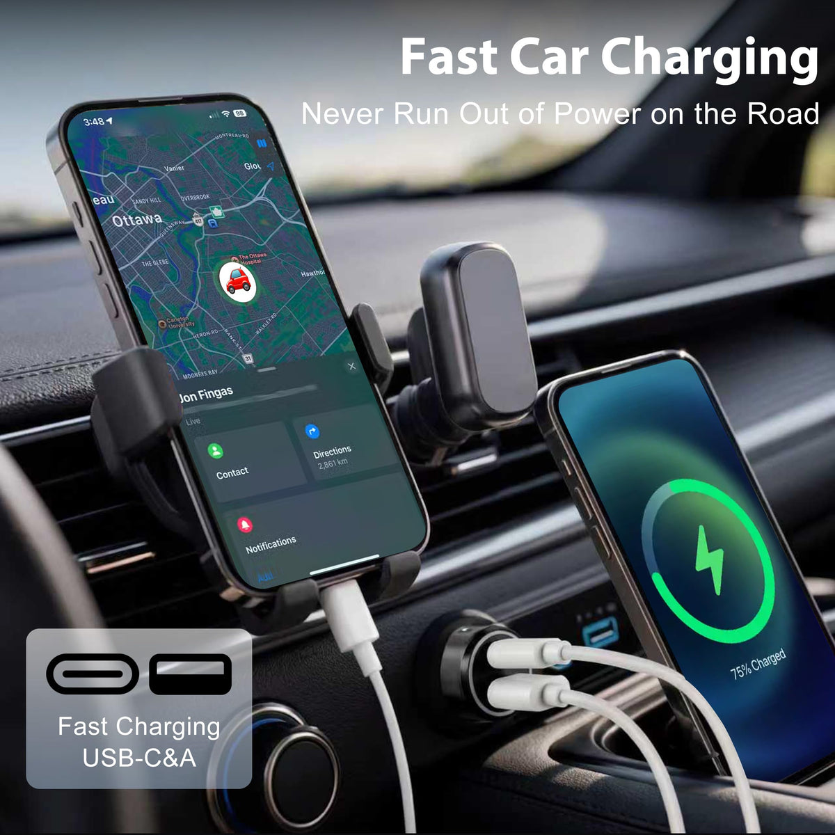 LIONO two-in-one car tracker and charger is discreet and easy to use.
