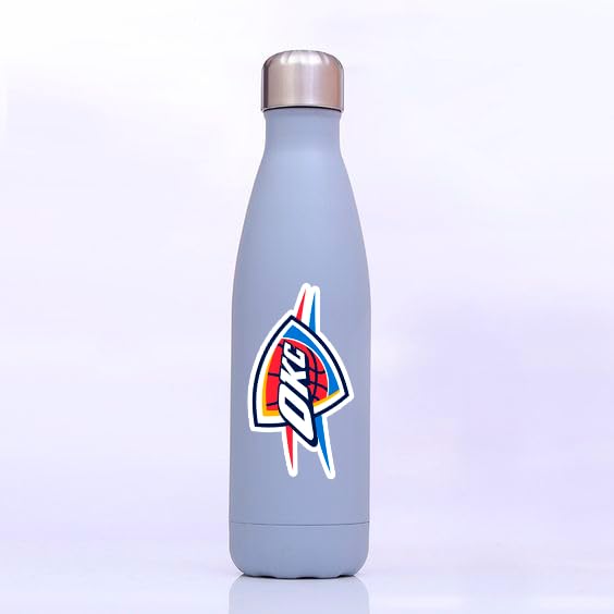 LIONSBRIDGE Oklahoma basketball stickers on water bottle, waterproof and long-lasting.