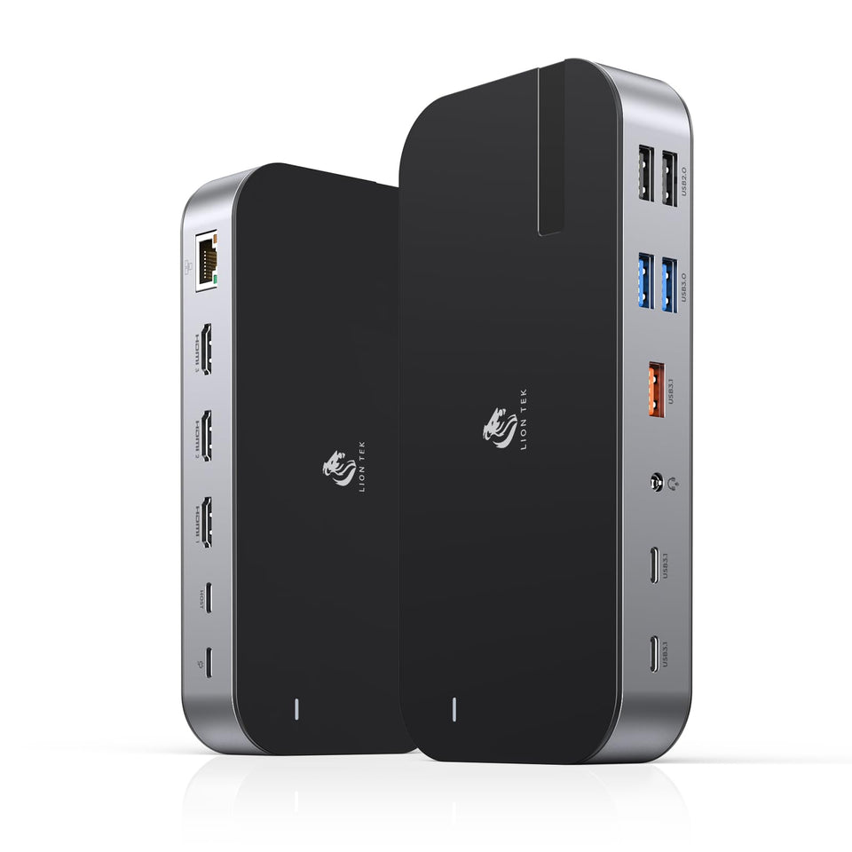 LIONWEI 16in1 dock with triple HDMI for expanded multi-display productivity