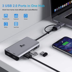 LIONWEI compact USB-C docking design on desk