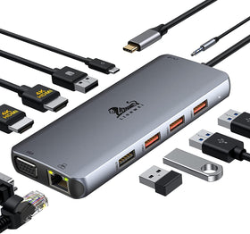LIONWEI front view showing all ports and clear labeling for versatile connectivity