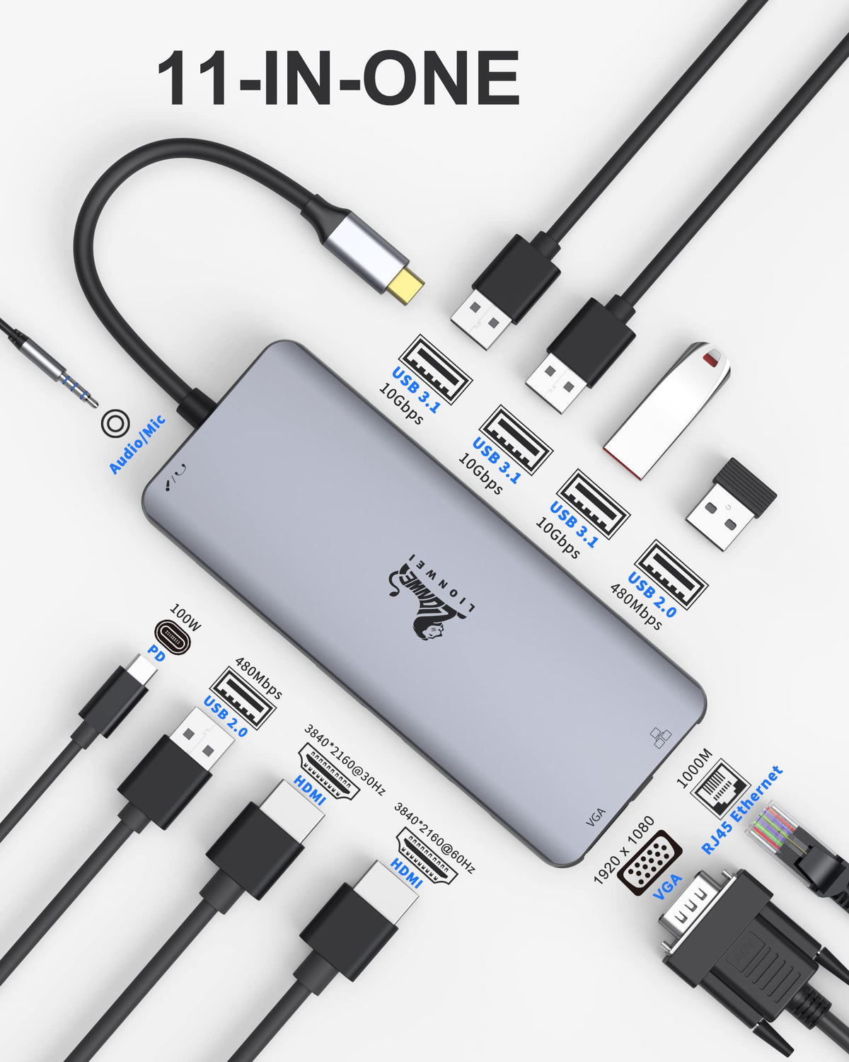 LIONWEI slim side profile highlighting compact metal housing and heat vents