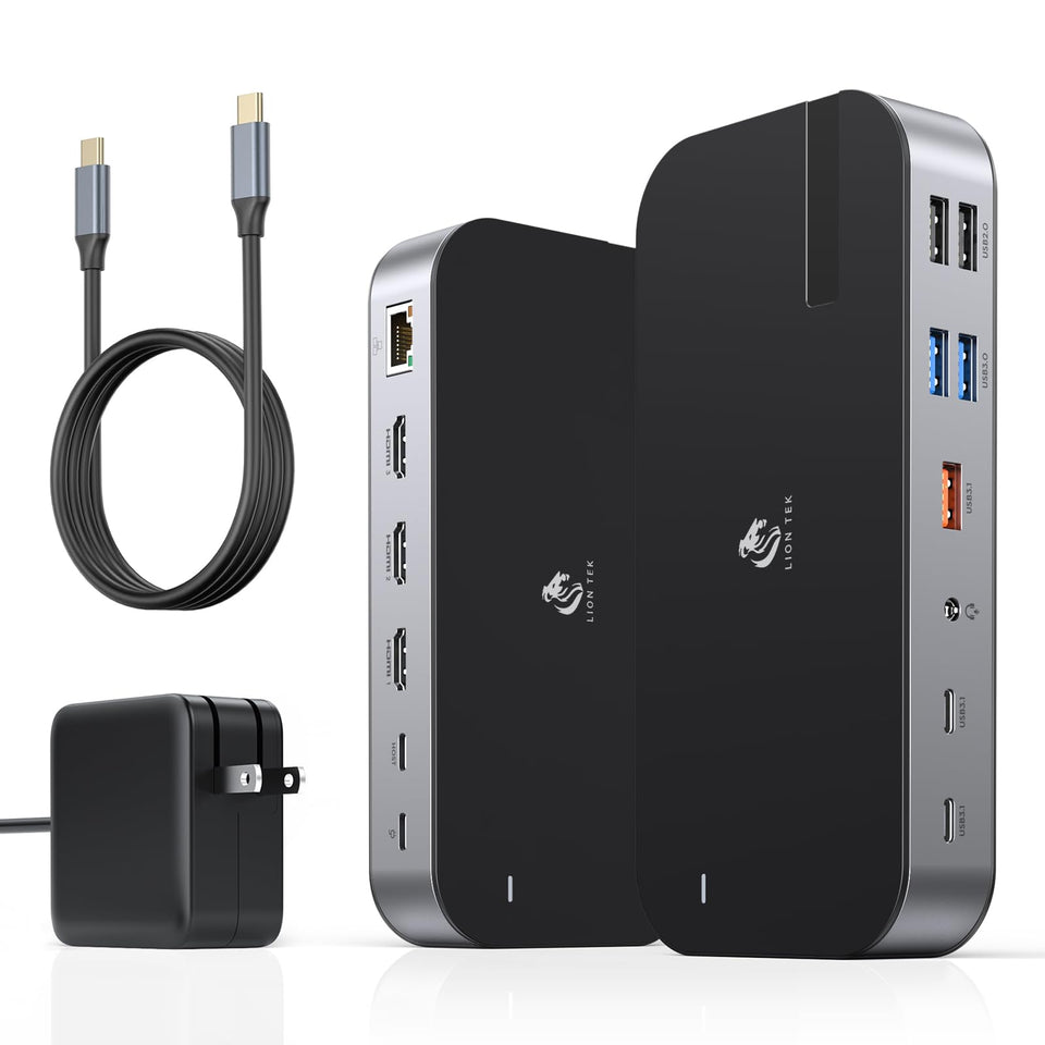 LIONWEI 16-in-1 docking station showcases triple 4K HDMI outputs for multitasking