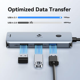 LIONWEI next to a smartphone to show scale and portability for travel-friendly docking