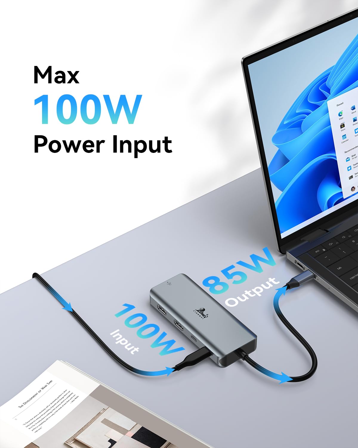 LIONWEI USB and SD ports side view demonstrating fast data transfer and card reading