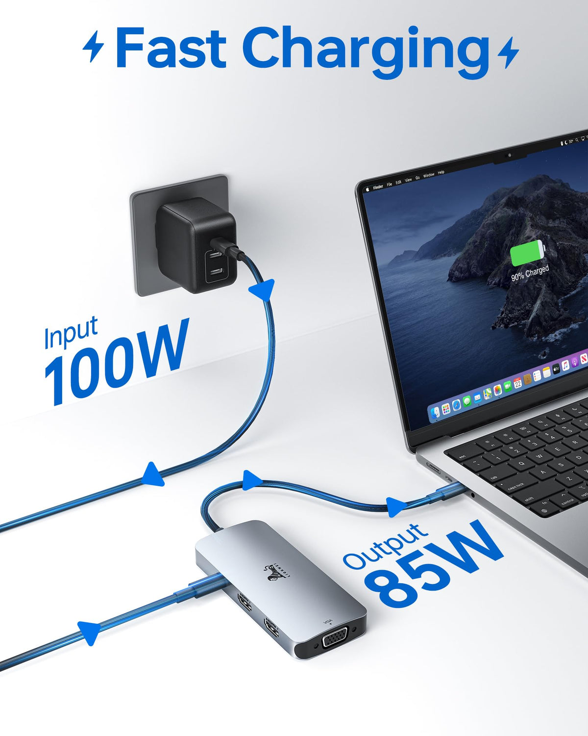 LIONWEI 4K output via HDMI2 for a second high-resolution display.