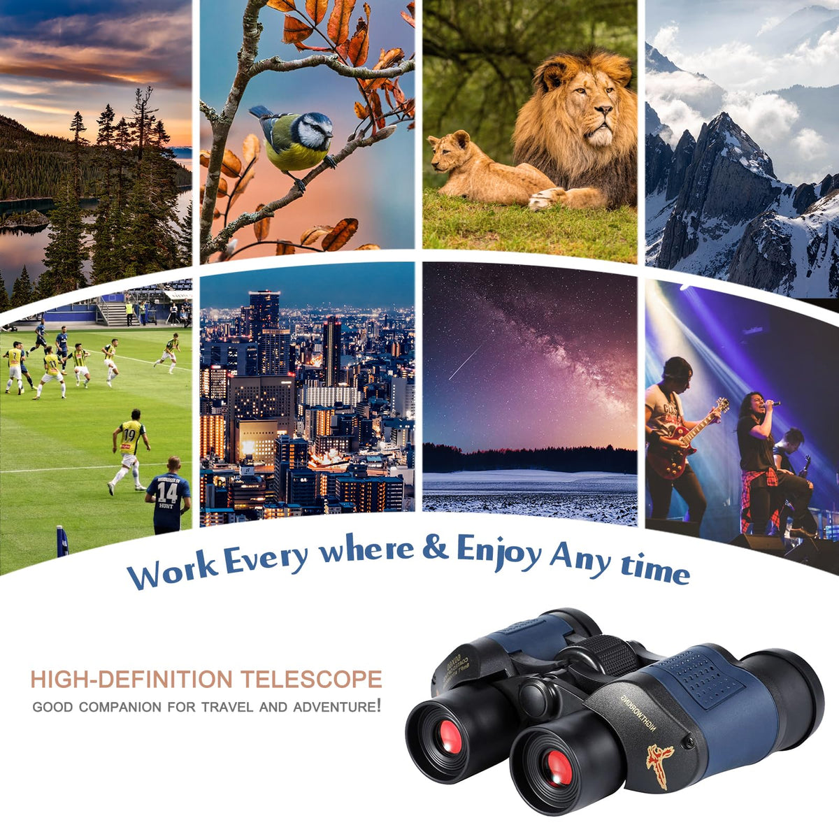 LIPJIA binoculars suited for birdwatching, hunting, and stargazing.