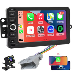 LITCOMFY QLED radio front view on Chevy dash showing integrated styling and fit