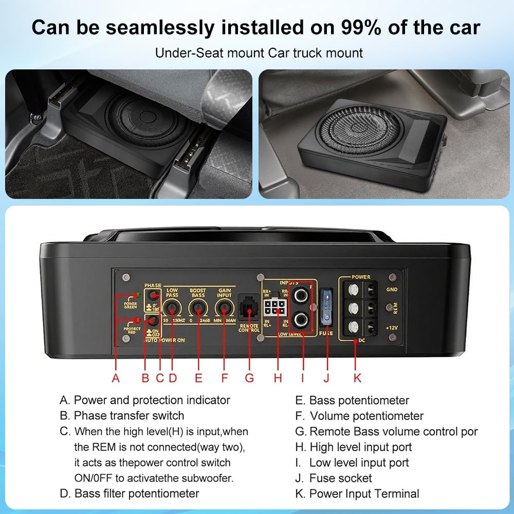 Litillbuly dual high/low inputs ensure compatibility with most radios.