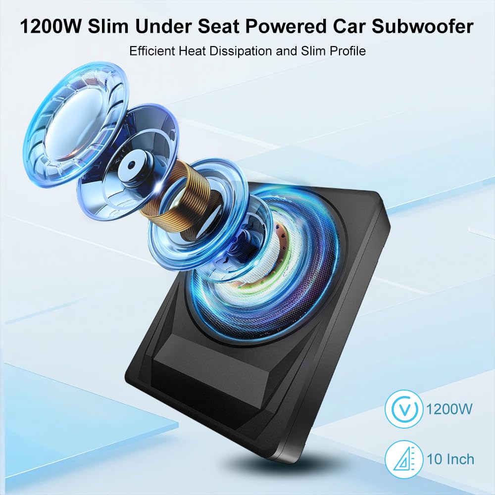 Litillbuly slim 3-inch under-seat design fits discreetly for strong low-end.