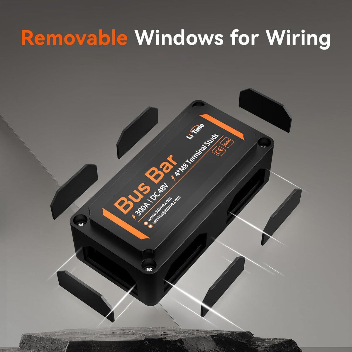 Litime wiring setup with ring terminals illustrating tidy, reliable multi-feed distribution