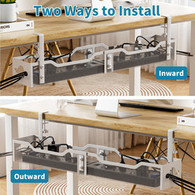 Litwaro holding power strip and chargers to keep floor clear and safe benefit