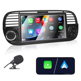Liulbobu Fiat 500 7-inch stereo front panel with intuitive touchscreen.