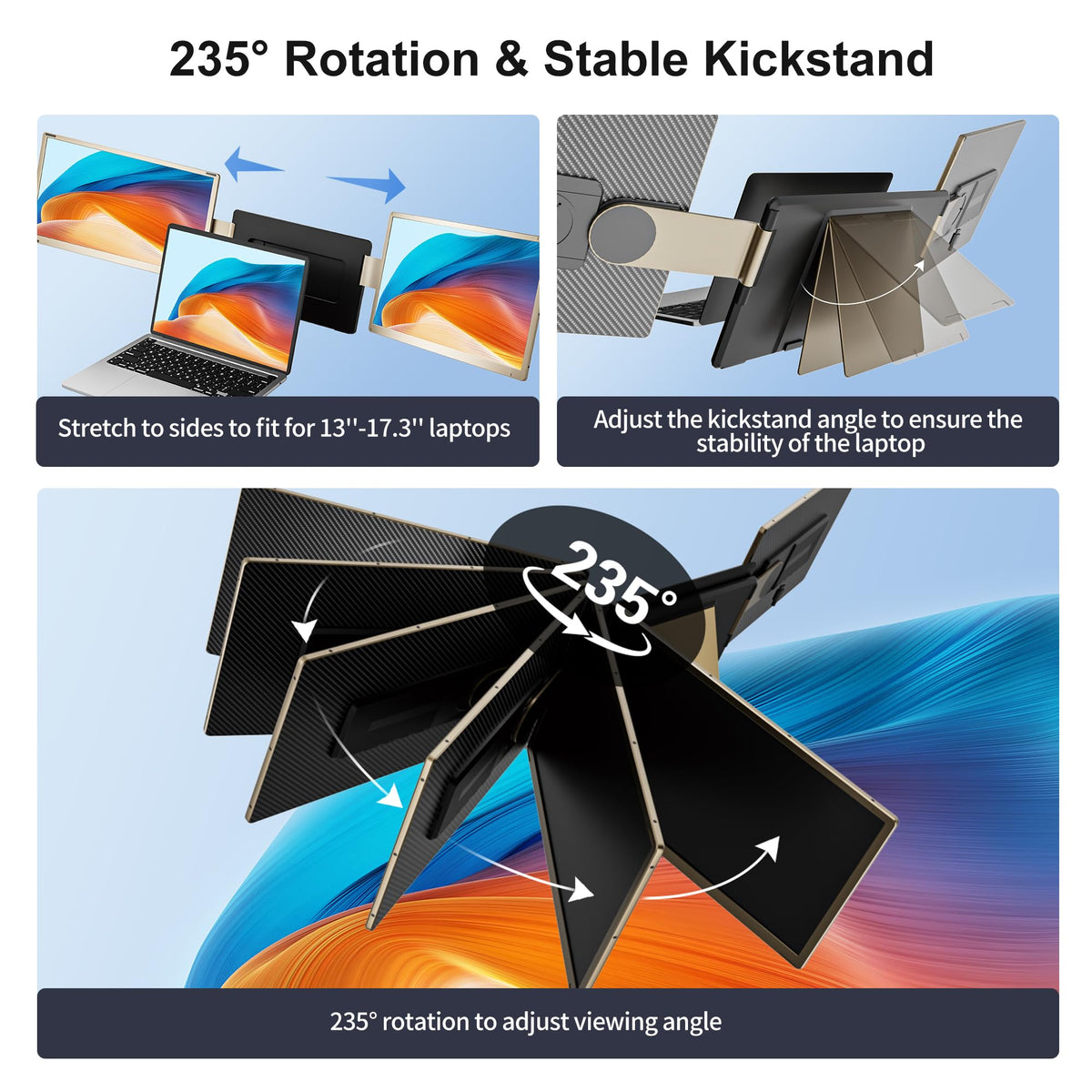 Livelect-m sleeve stand with single-screen stand for versatile layouts.