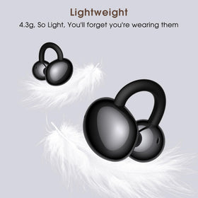 LIVIKEY earbuds worn while running showing stable fit and sweat resistance