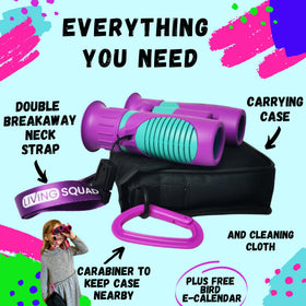 Living Squad textured rubber armor close-up protecting binoculars and providing secure non-slip grip