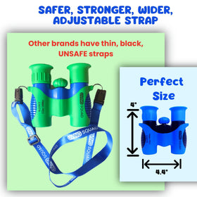 Living Squad cleaning cloth next to lenses, protecting optics for clearer views on trips
