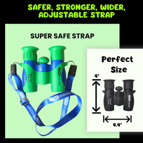Living Squad binocular in small hand illustrating child-friendly size
