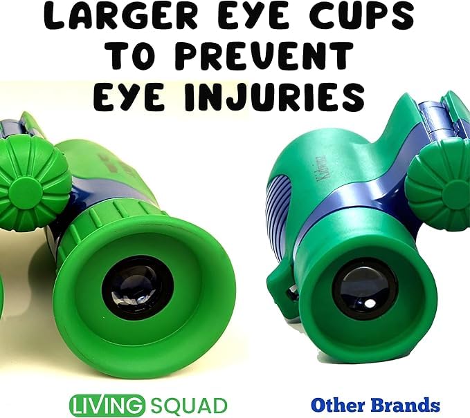 Living Squad binoculars in family camping setting encouraging outdoor exploration