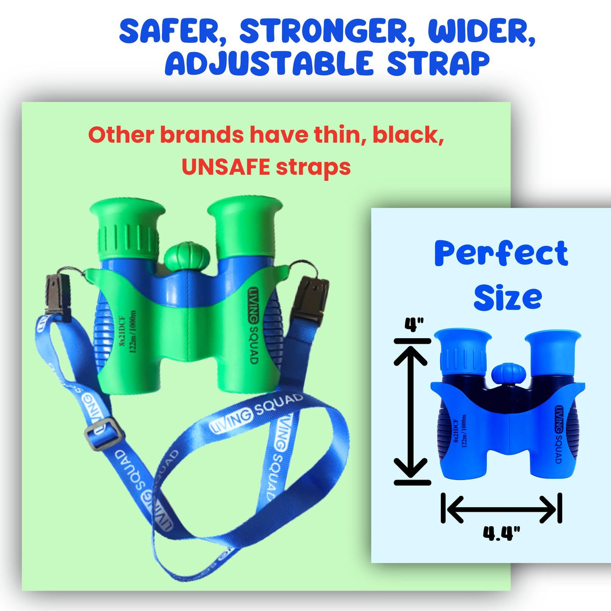Living Squad open case revealing binoculars and accessories, ready for adventures