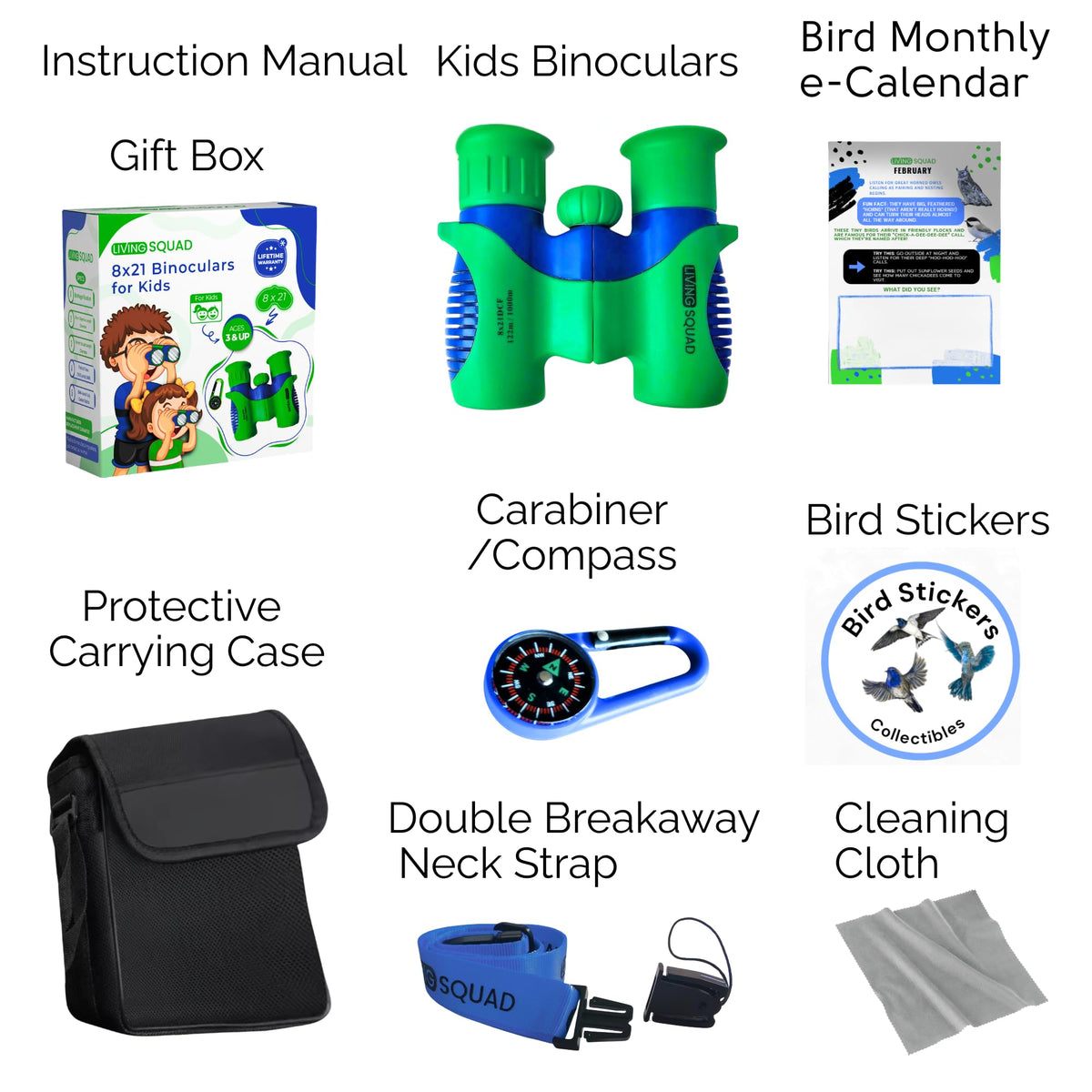Living Squad shockproof rubber body detail protecting binoculars during play