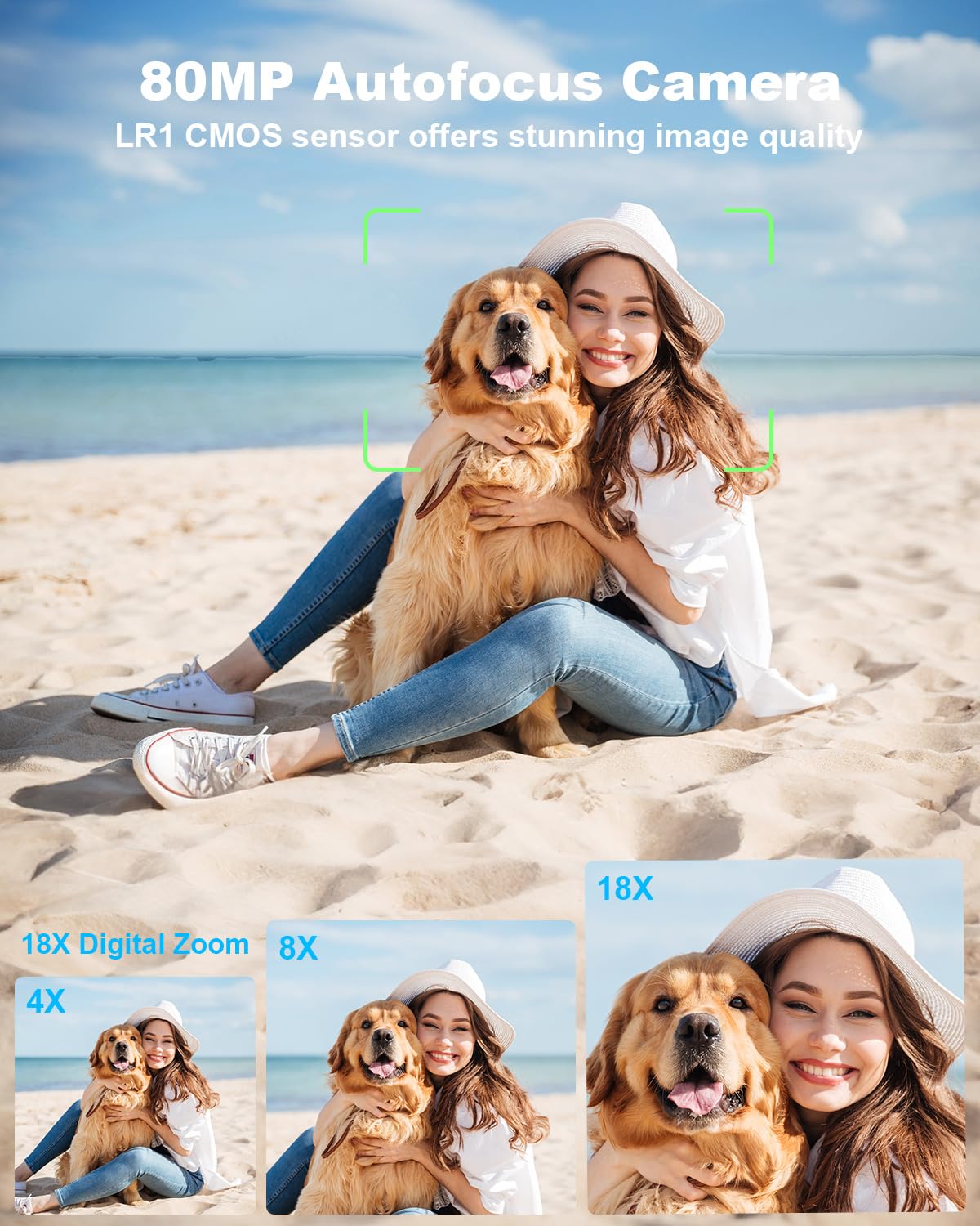 LIYTIFOR LR1 2 inch front screen enables quick self-shoots and vlogging.