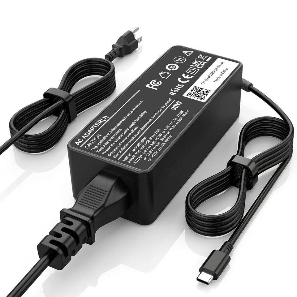 LJO-EEIH 90W USB-C laptop charger with PD delivers reliable power for supported notebooks.