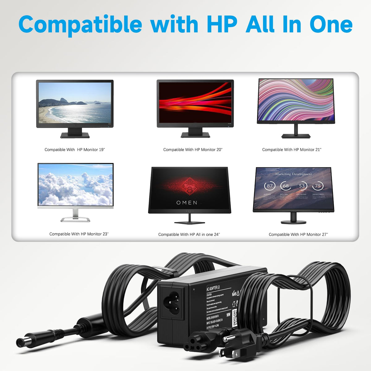 LJO-EEIH adapter with attached cable and US power cord for immediate use