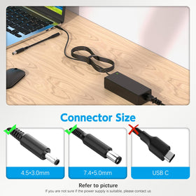 LJO-EEIH smart-pin detail on plug, ensures Dell recognition and charging