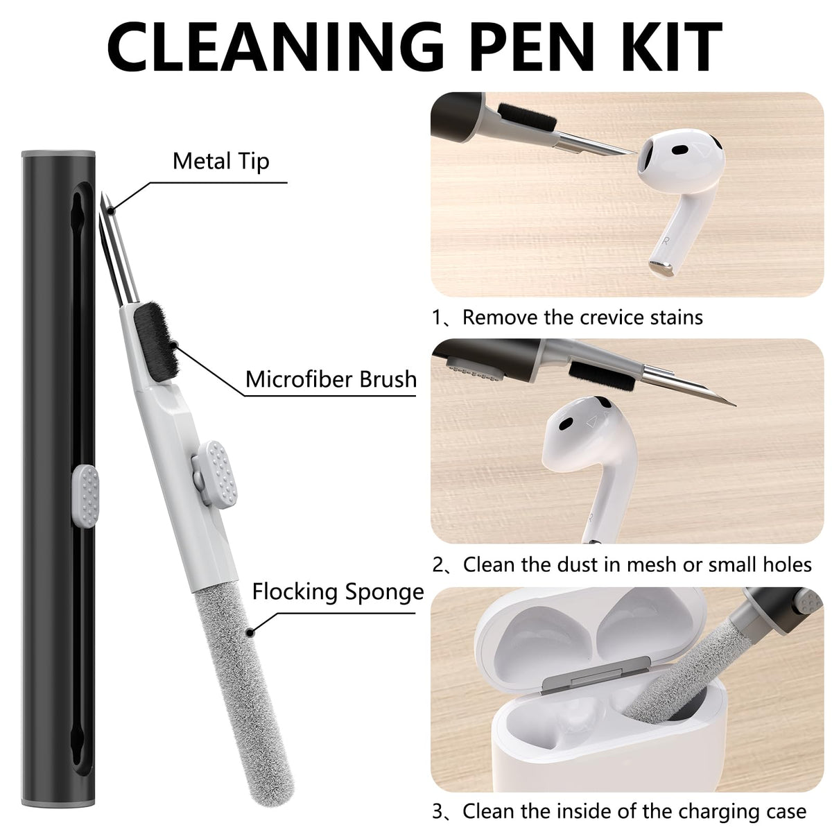 Ljusmicker AirPods 4 case comes with anti-lost keychain for quick recovery.