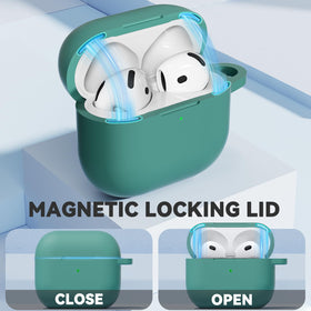 Ljusmicker AirPods 4 case with magnetic lid locks securely during travel