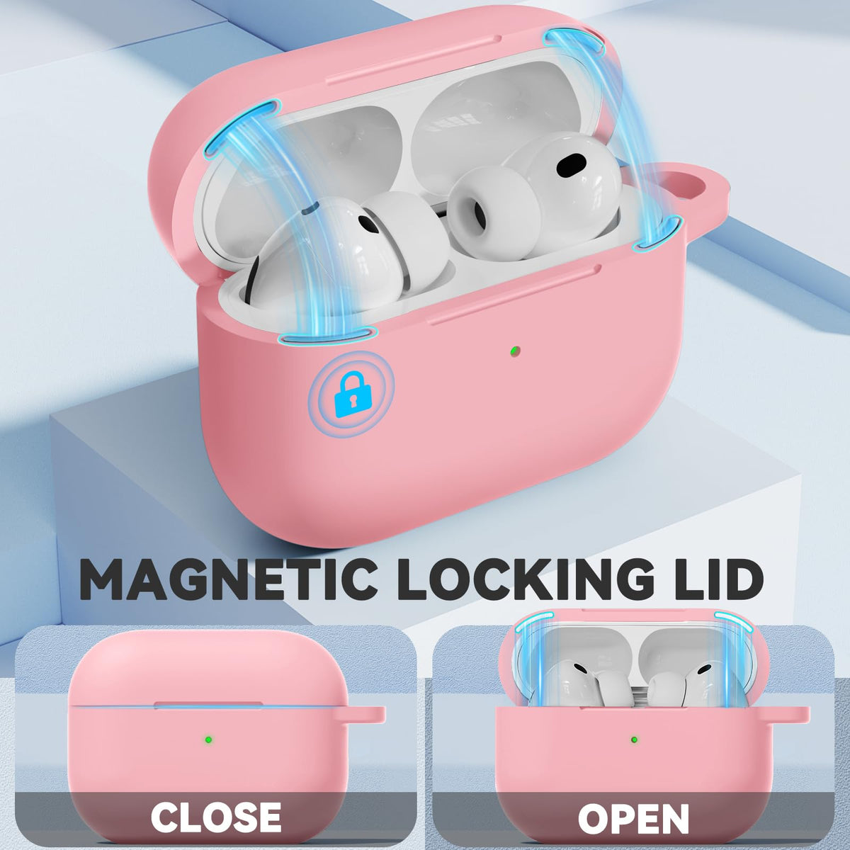 Bottom dust cover seals AirPods Pro 3 charging port