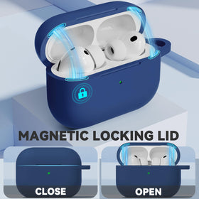 Bottom dust cover protects the charging port on the Ljusmicker AirPods Pro 3 case