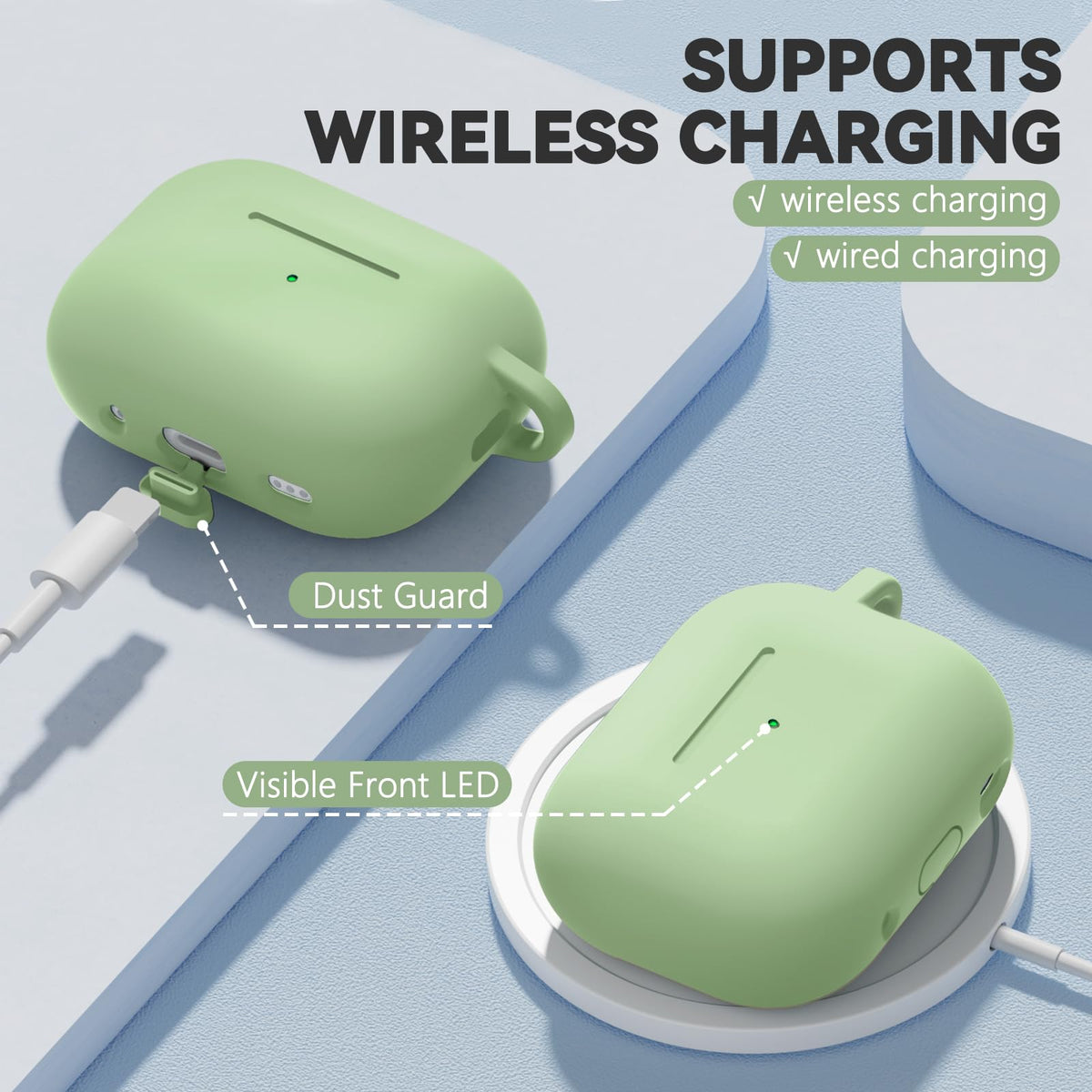 Ljusmicker Cleaning Pen included for dust removal on AirPods Pro 3.