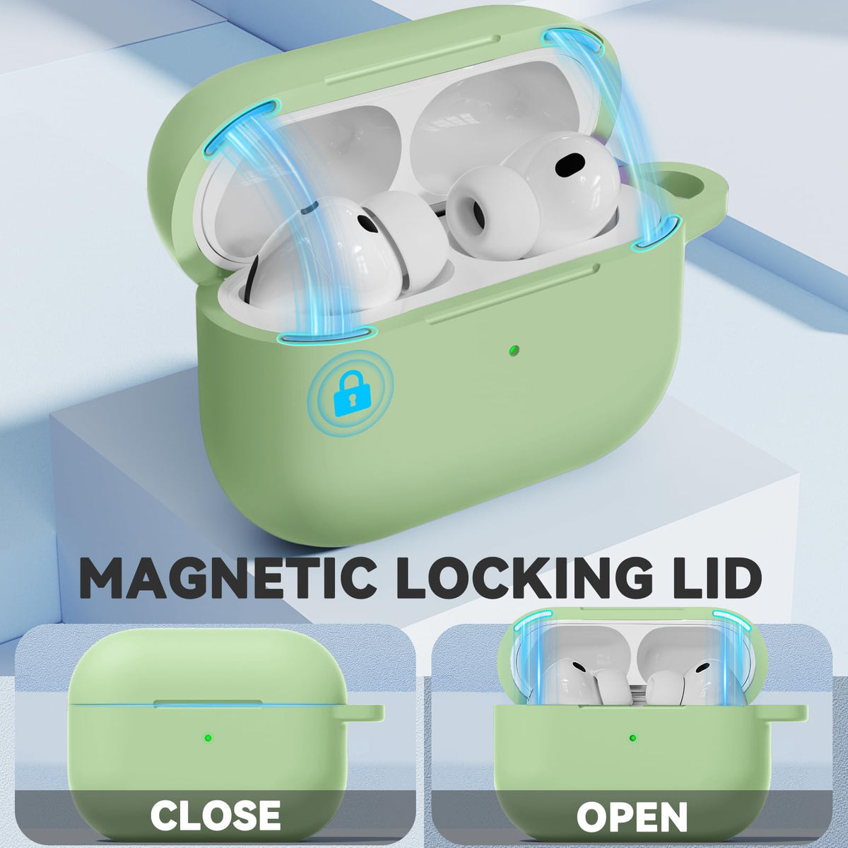 Ljusmicker AirPods Pro 3 Case with anti-lost keychain keeps accessories handy.