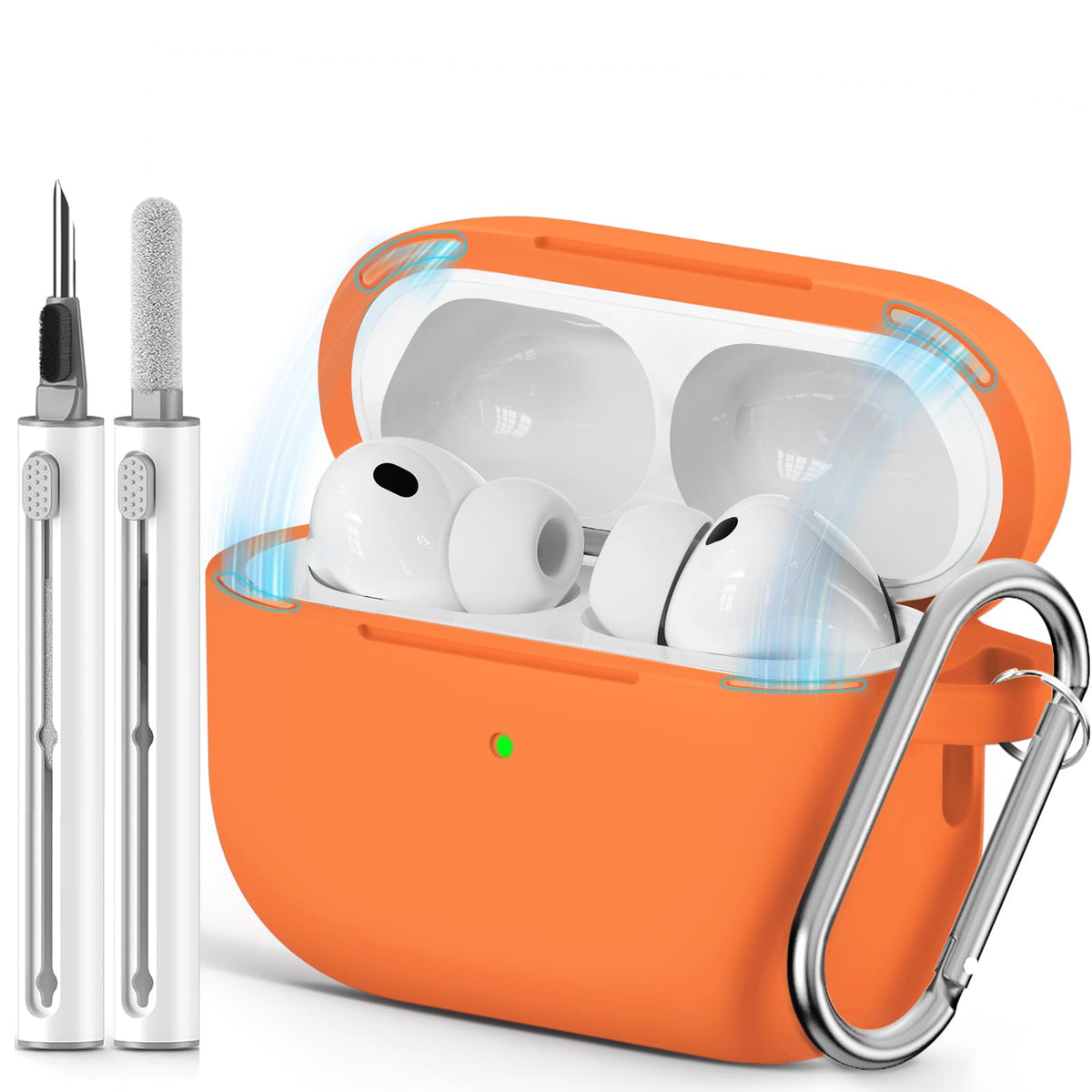 Ljusmicker AirPods Pro 3 case with magnetic lid lock demonstrates secure transport