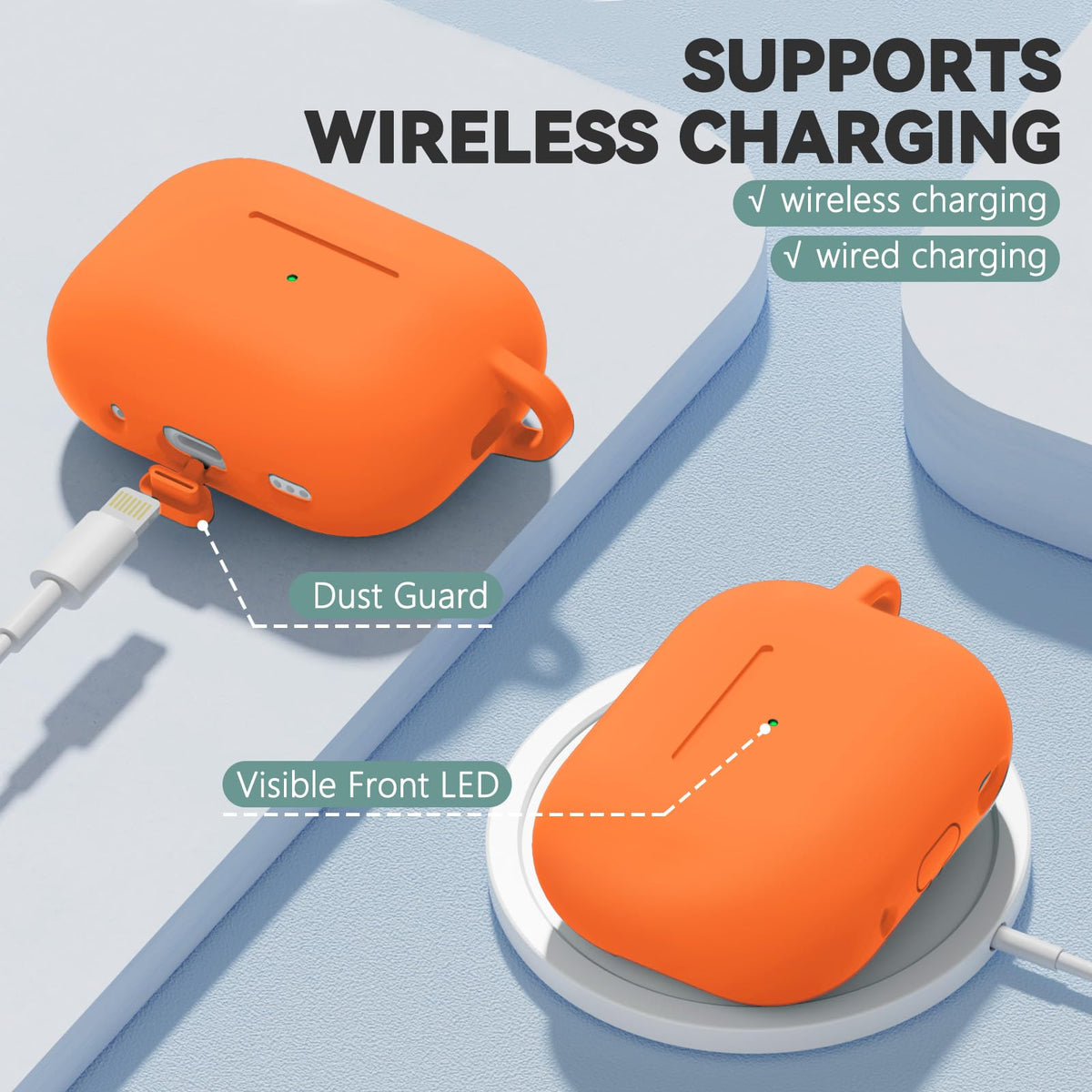 One-piece design prevents lid from detaching on Ljusmicker AirPods Pro 3 case