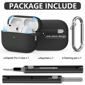 Ljusmicker AirPods Pro 3 case soft silicone for comfortable grip.