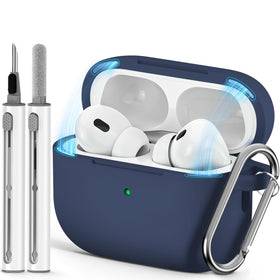 Ljusmicker AirPods Pro case with magnetic lid lock for secure charging on the go.