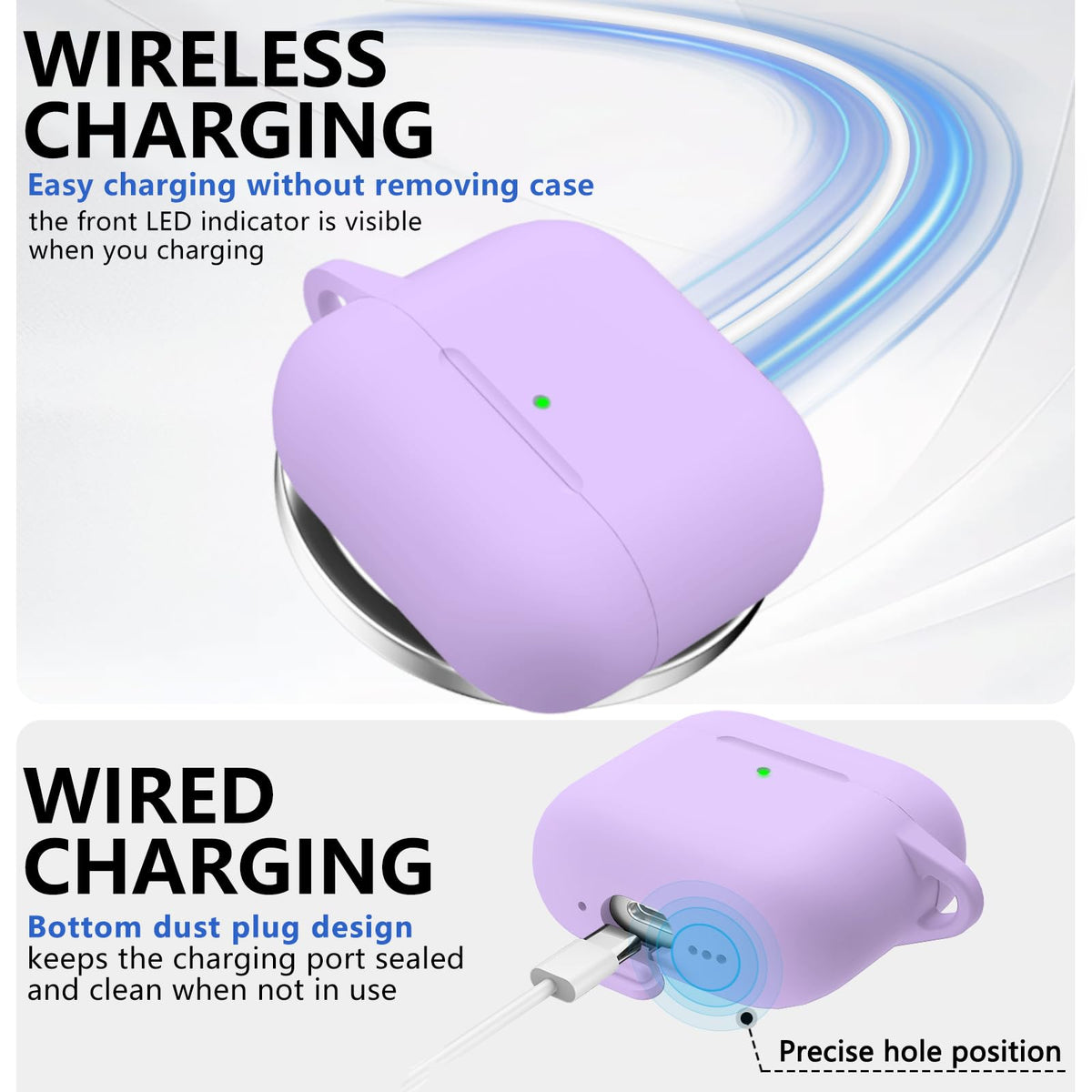 Ljusmicker AirPods 4 case 360-degree silicone protection