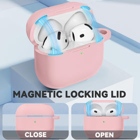 Ljusmicker AirPods 4 Case shows front LED visible for charging status checks.