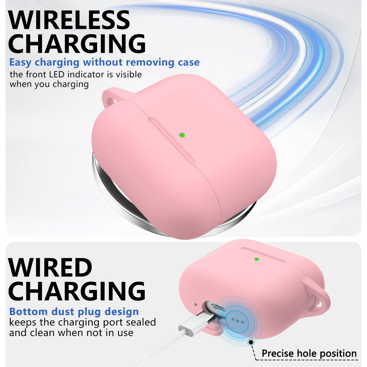 Ljusmicker AirPods 4 Case one-piece design prevents detachment on the go.