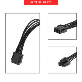 lkelyonewy dual plug ends presenting two 6+2-pin male outputs for versatile GPU compatibility and simplified power expansion