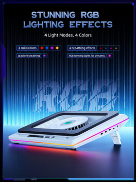 llano laptop cooler LCD display shows speed and RGB settings