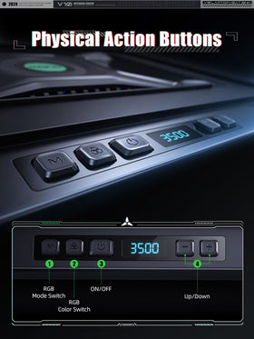 Llano V10 cooling pad compatible with laptops from 13 to 17.3 inches